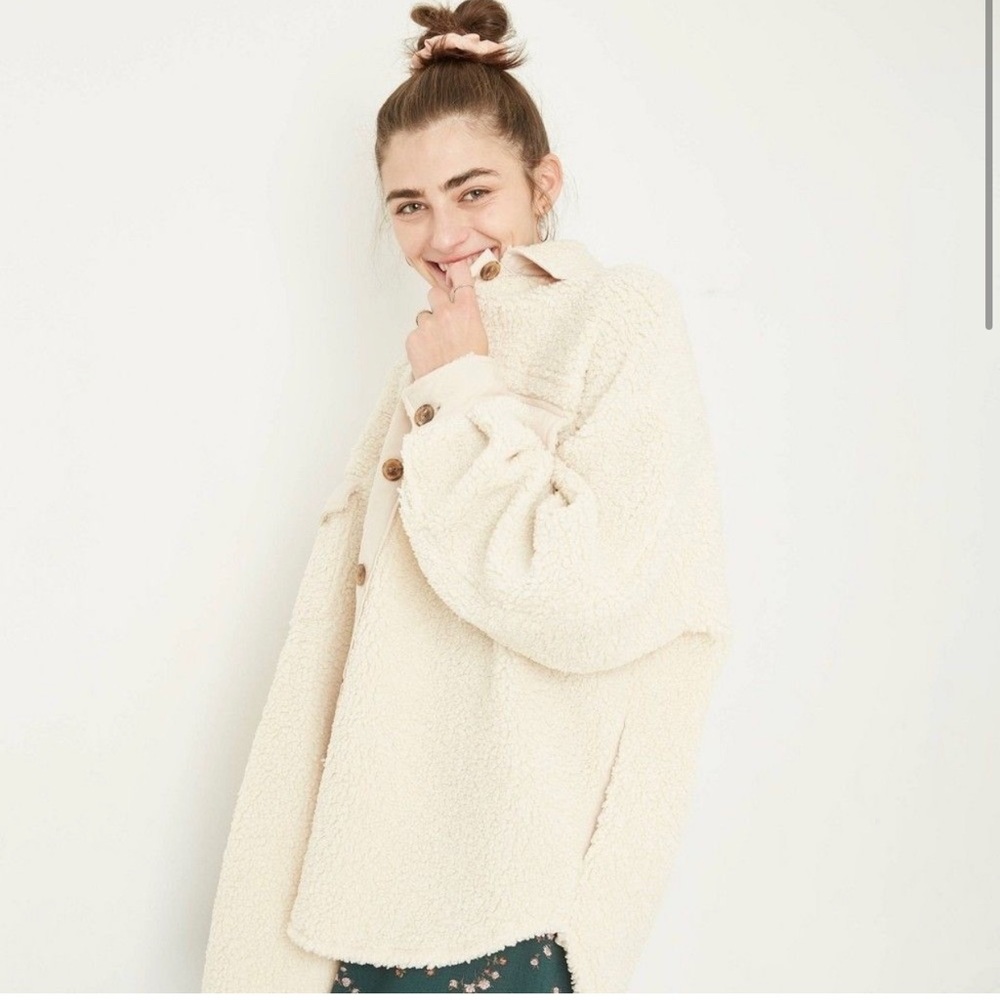 Tan Sherpa Shacket